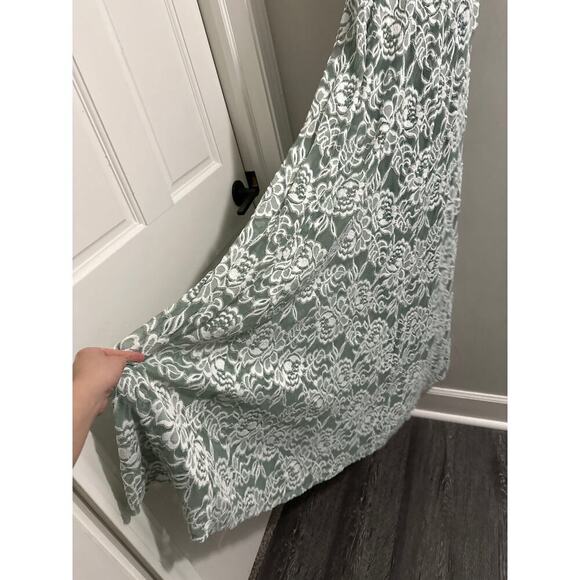 Show Me Your‎ Mumu Jenn Maxi Dress Green Lace size XXS New - Picture 3 of 10